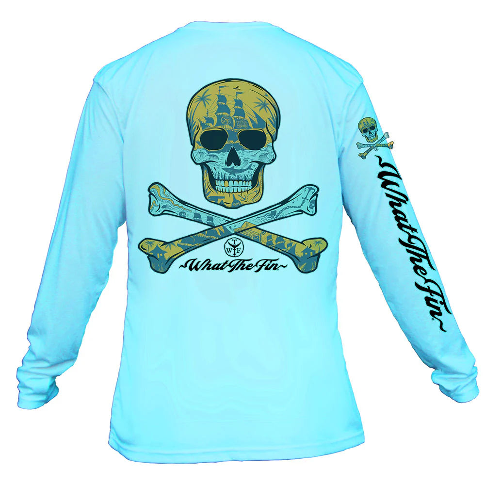 WTF Men's Jolly Roger II L/S Performance Sea Blue