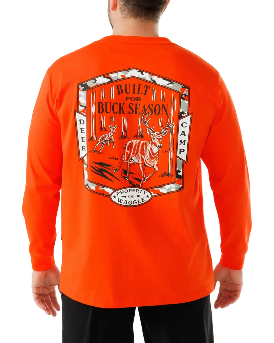 Waggle Men's L/S Tee Deer Camp