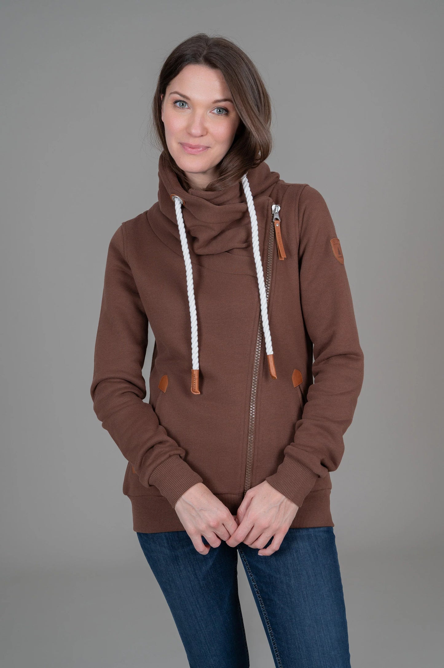 Wanakome Women's Hestia Mahogany Full Zip Hoodie