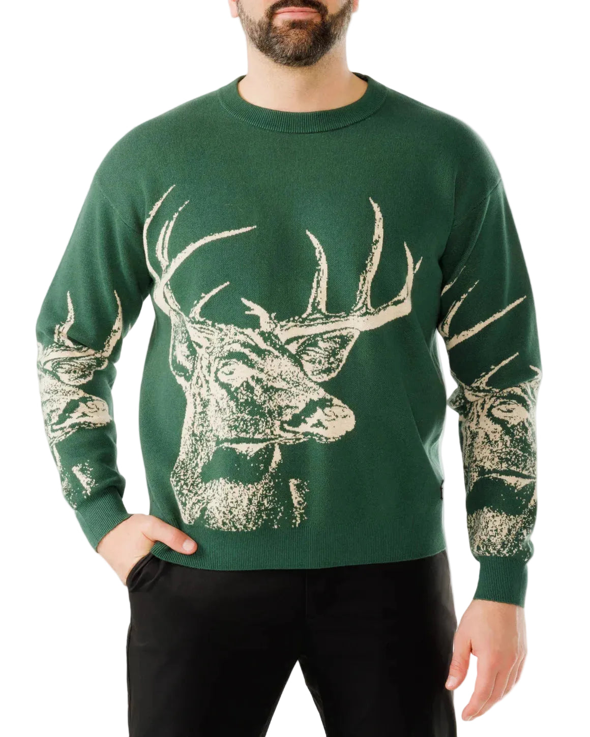 Waggle Unisex Whitetail Wildknit Crewneck Sweater