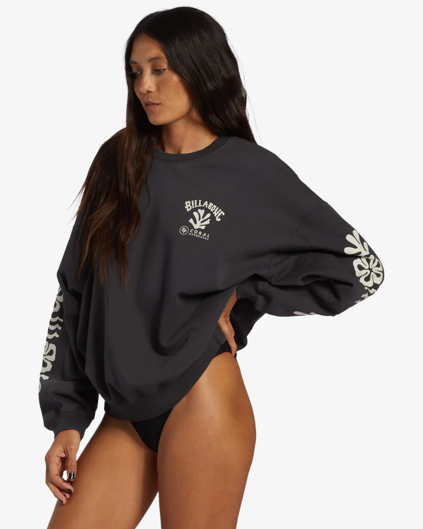 Billabong Women's Beyond The Reef  LS Black Sands