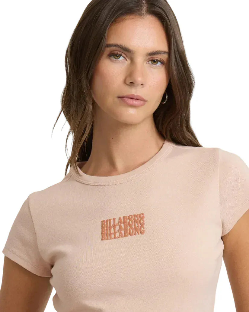 Billabong 181 Billabong Women's Triple Stacked SS Tee Oatmeal