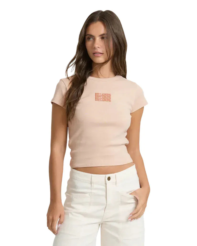 Billabong 181 Billabong Women's Triple Stacked SS Tee Oatmeal