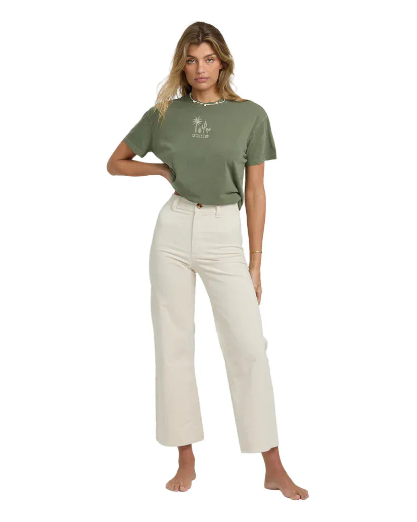 Billabong 184 Billabong Women's Free Fall Cord Pant White Cap