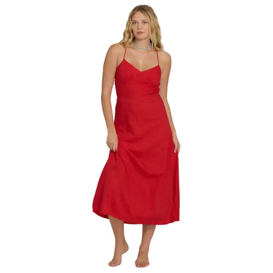 Billabong Women's Apparel > Dresses & Skirts Billabong Women's Take It Back Maxi Dress Fiesta Red