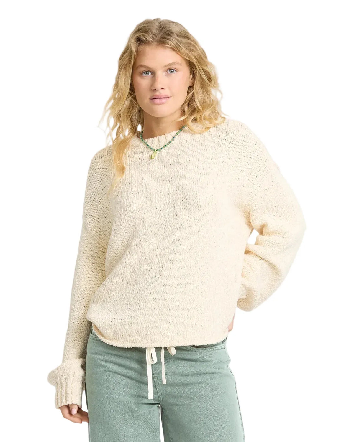 Billabong Women’s Apparel > Sweaters Billabong Women's My Essential Crew Sweater White Cap