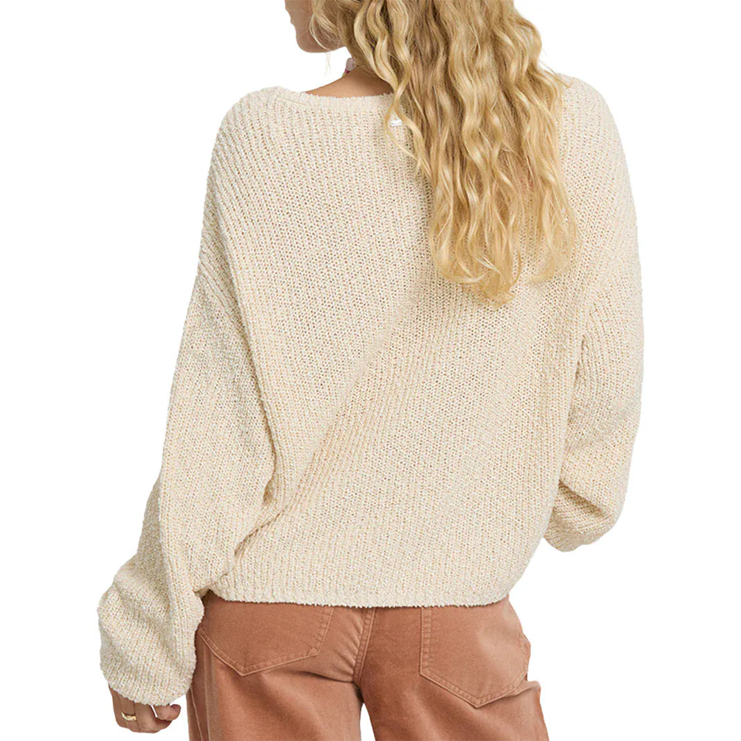 Billabong Women’s Apparel > Sweaters Billabong Women's  Open Air Sweater White Cap