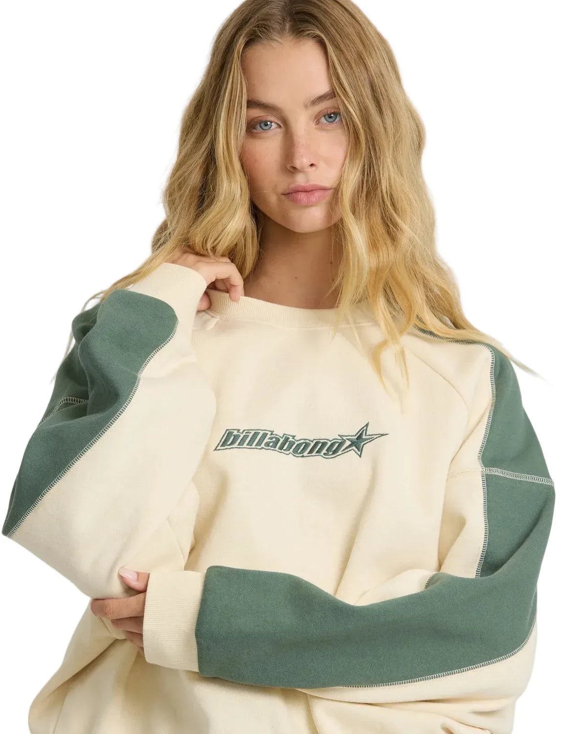 Billabong Women's Apparel > Sweatshirts & Hoodies Billabong Women's High Grade Crew Flc Rain Forest