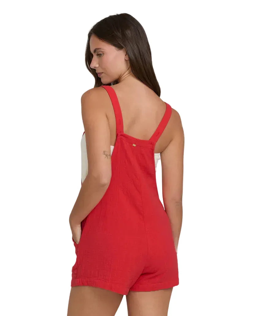 Billabong Women's Apparel > Swim Billabong Women's Beach Crush Overall Fiesta Red