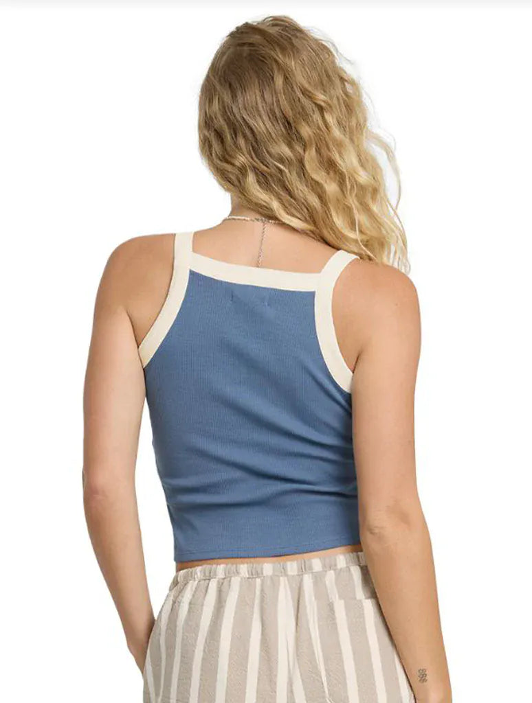 Billabong Women’s Apparel > Tops Billabong Women's All Time Tank Blue Smoke