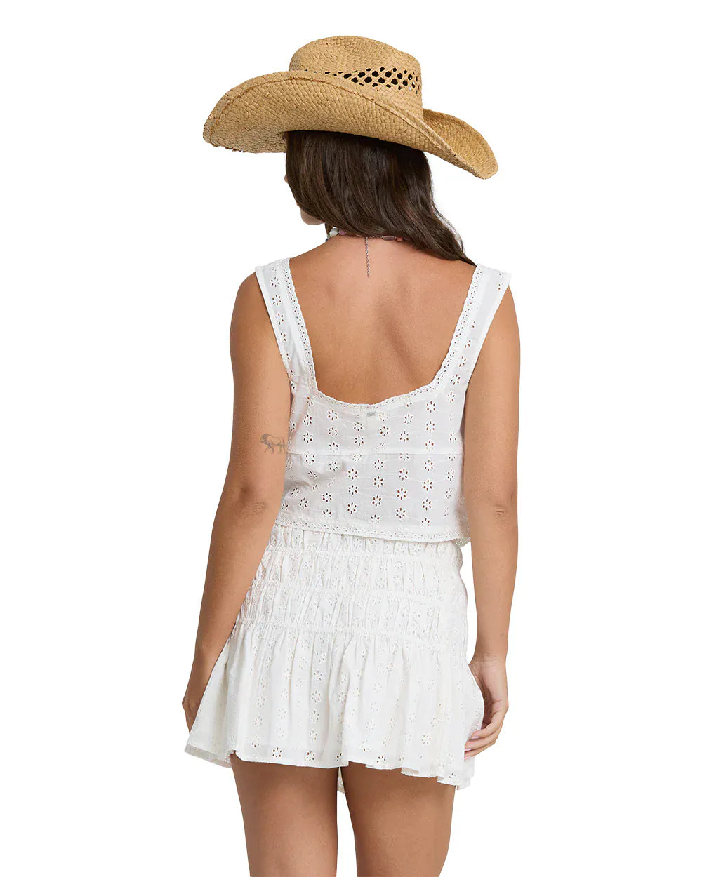 Billabong Women’s Apparel > Tops Billabong Women's Eyelet Forever Mini Skirt Salt Crystal