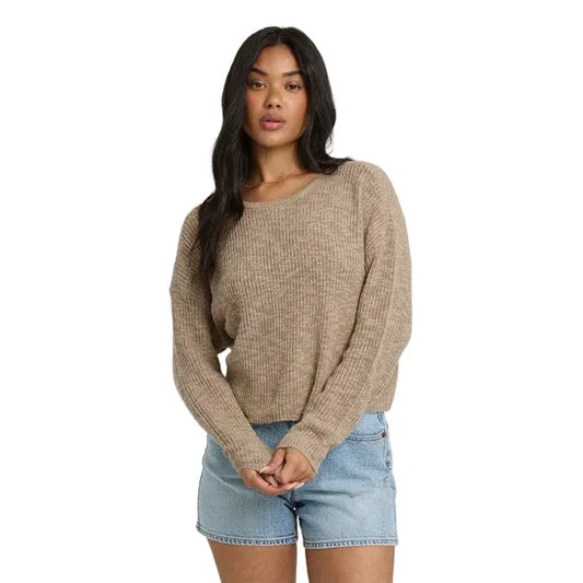 Billabong Women's Sweaters Billabong Women's Daze Time Sweater Oatmeal