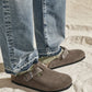 Birkenstock 161 Birkenstock Men's Boston Suede Oiled Leather Concrete Grey