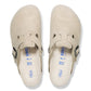 Birkenstock 162 Birkenstock Boston Soft Footbed Suede Oyster Tonal Footbed Narrow