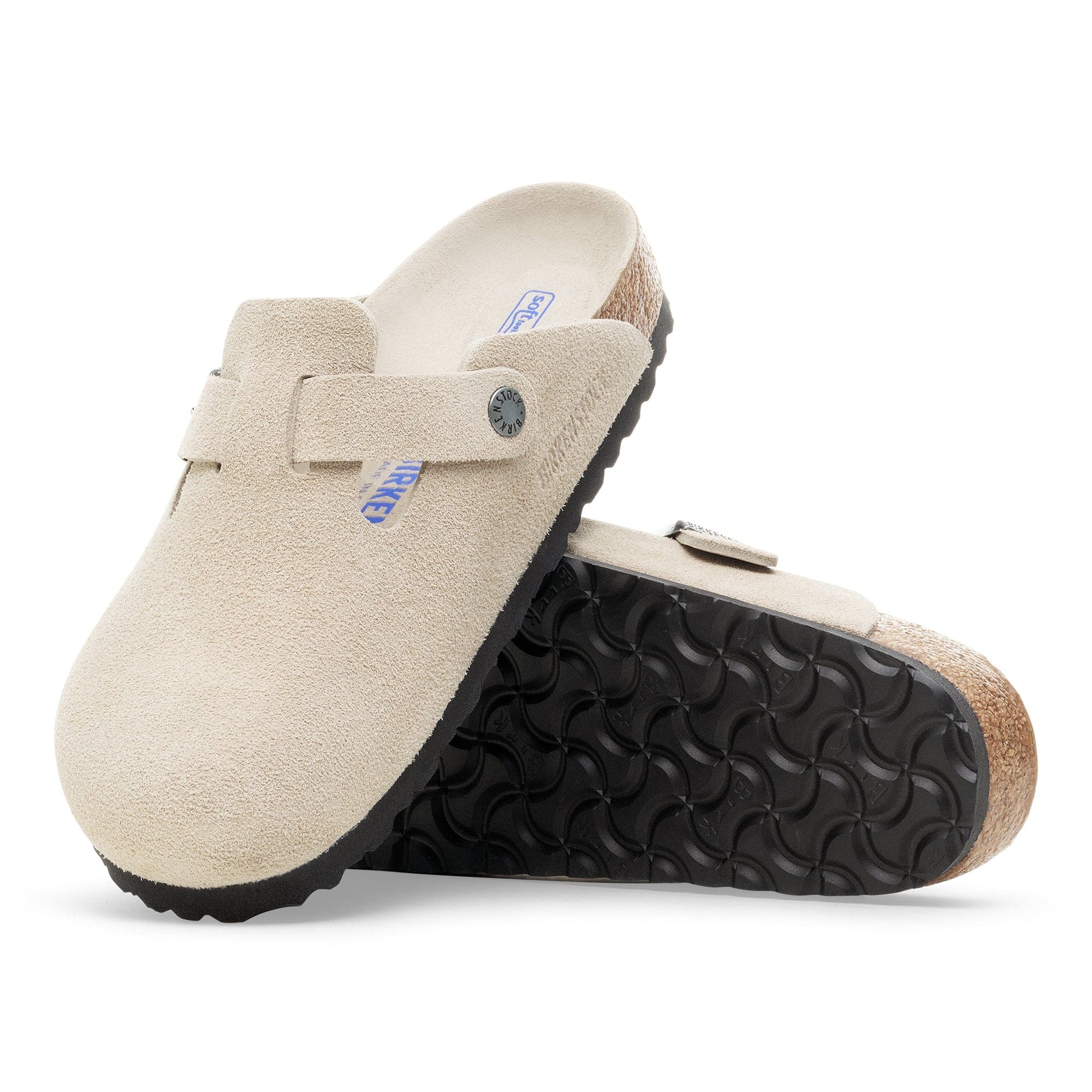 Birkenstock 162 Birkenstock Boston Soft Footbed Suede Oyster Tonal Footbed Narrow