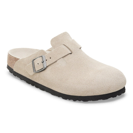 Birkenstock 162 Birkenstock Boston Soft Footbed Suede Oyster Tonal Footbed Narrow