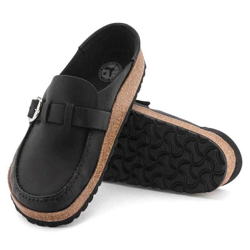 Birkenstock 162 Birkenstock Buckley Oiled Leather Black Regular