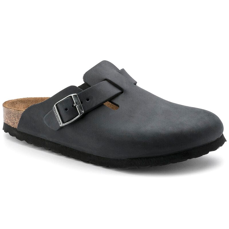 Birkenstock 162 Birkenstock Women's Boston Black Oiled Leather