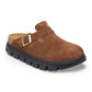 Birkenstock 162 Birkenstock Women's Boston Chunky Suede Dark Tea