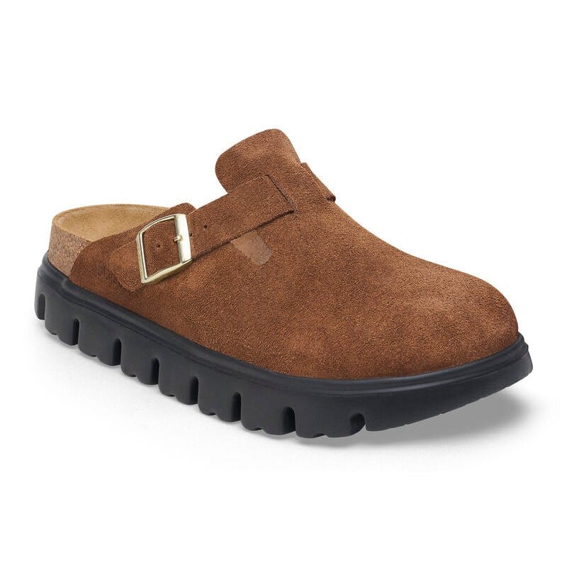 Birkenstock 162 Birkenstock Women's Boston Chunky Suede Dark Tea