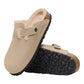 Birkenstock 162 Birkenstock Women's Boston Shearling Suede Leather Taupe
