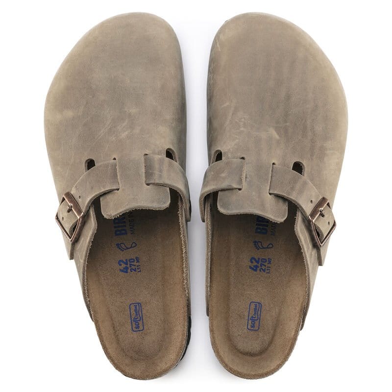 Birkenstock 162 Birkenstock Women's Boston Soft Footbed Tobacco Oiled Leather Narrow