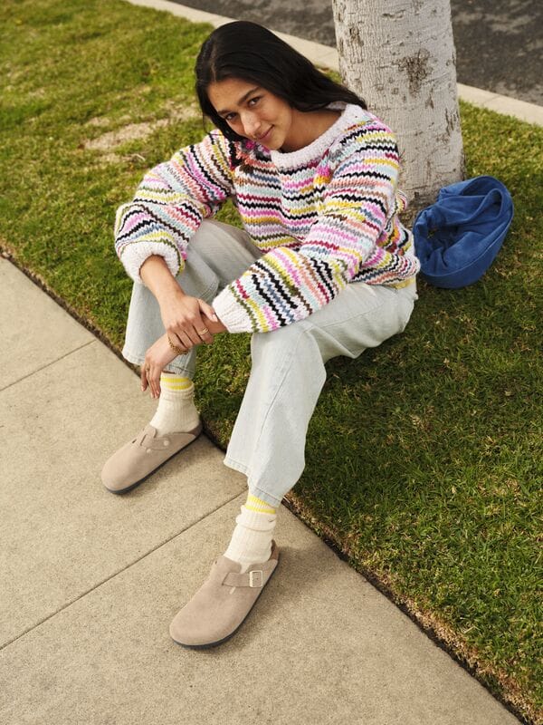 Birkenstock 162 Birkenstock Women's Boston Suede Sandcastle Regular