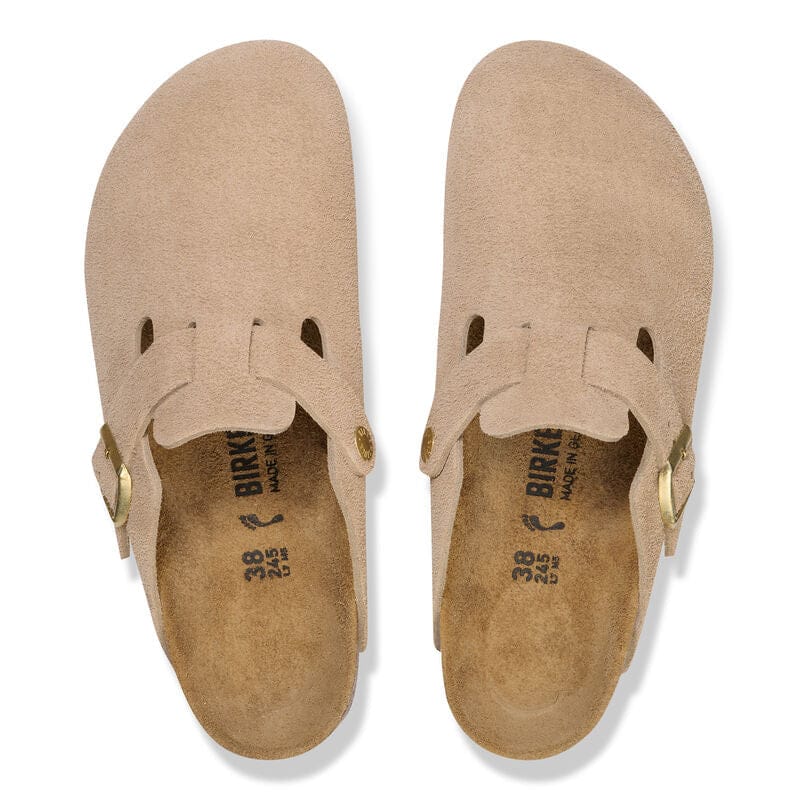 Birkenstock 162 Birkenstock Women's Boston Suede Sandcastle Regular