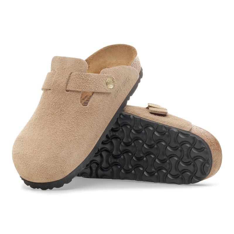 Birkenstock 162 Birkenstock Women's Boston Suede Sandcastle Regular