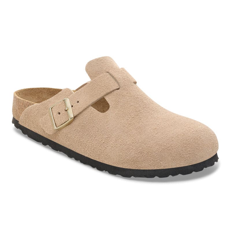Birkenstock 162 Birkenstock Women's Boston Suede Sandcastle Regular