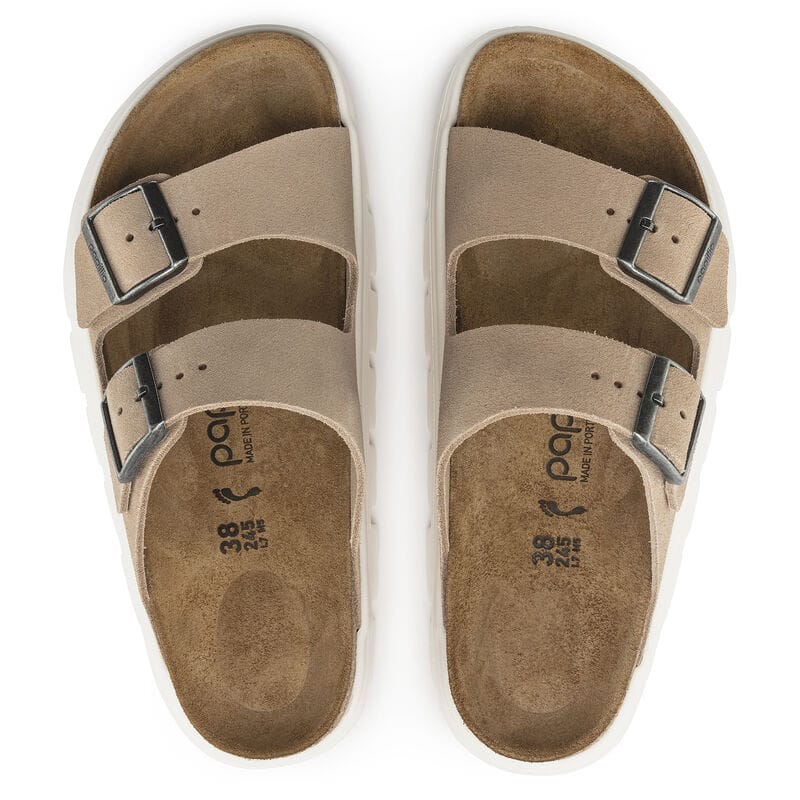 Birkenstock 165 Birkenstock Arizona Chunky Suede Beige Narrow