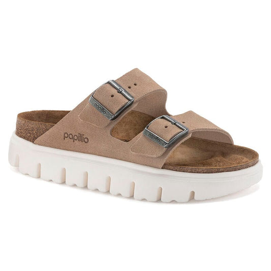 Birkenstock 165 Birkenstock Arizona Chunky Suede Beige Narrow