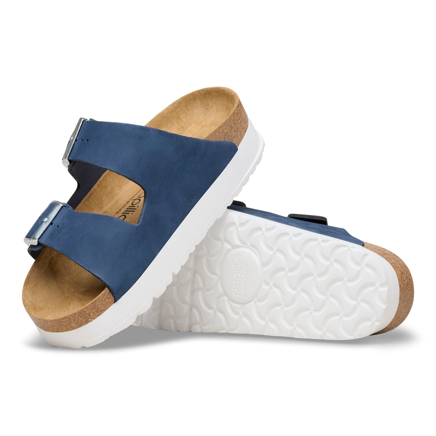 Birkenstock 165 Birkenstock Arizona Flex Platform Leather Nubuck Sandal New Navy Narrow