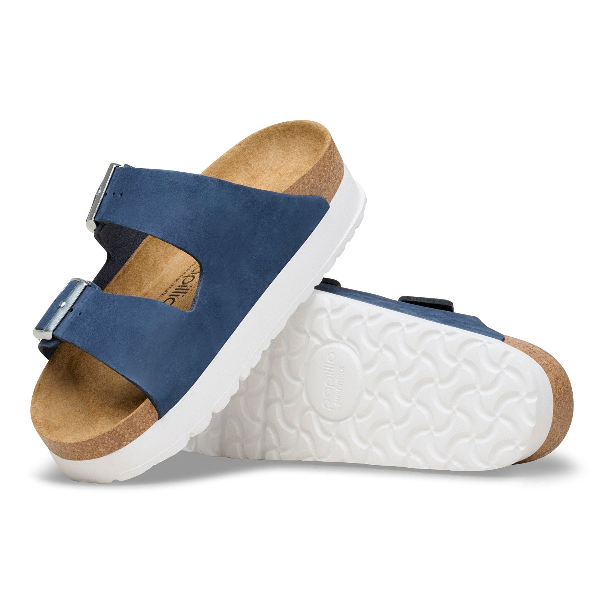 Birkenstock 165 Birkenstock Arizona Flex Platform Leather Nubuck Sandal New Navy Narrow