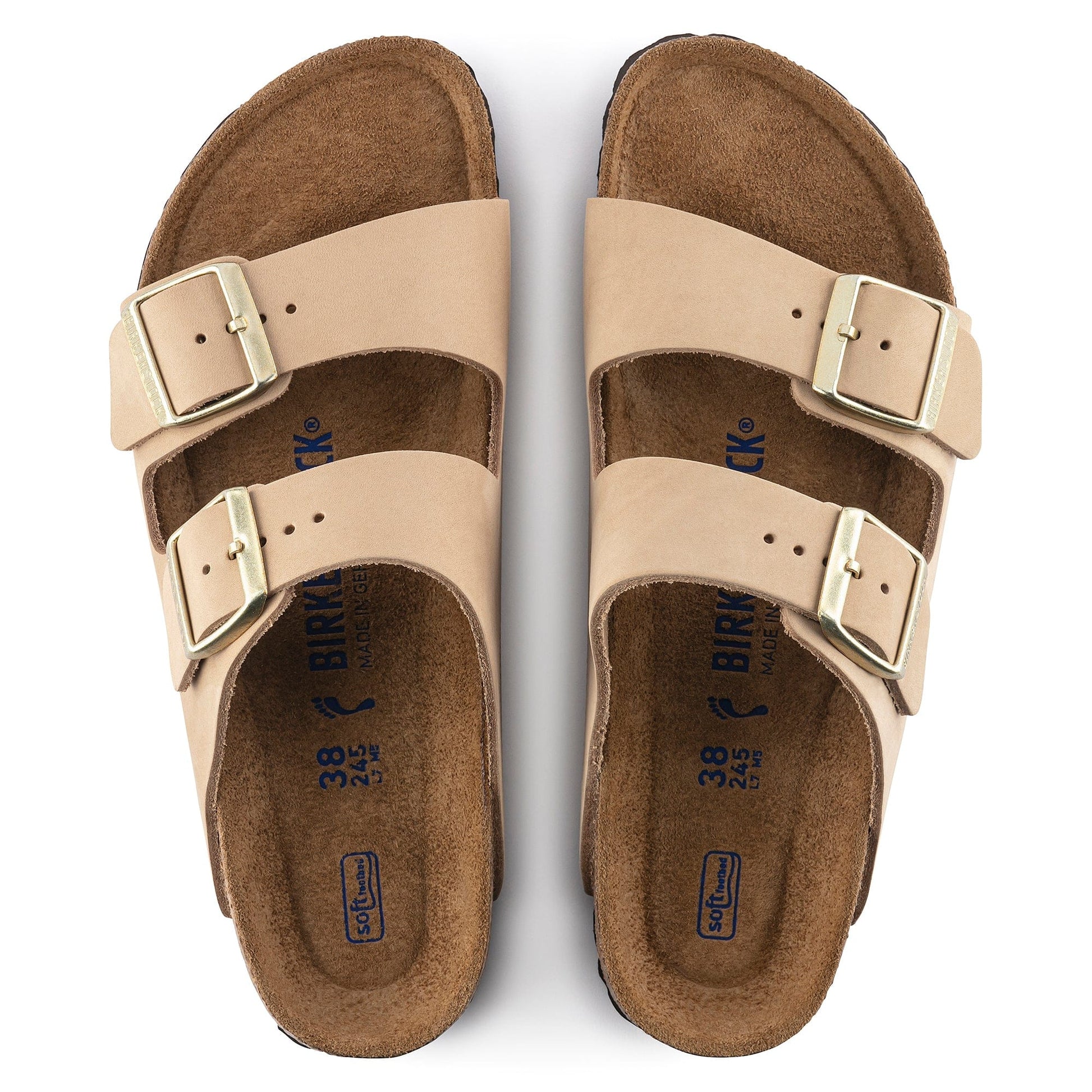 Birkenstock 165 Birkenstock Arizona SFB Nubuck Sandcastle Narrow