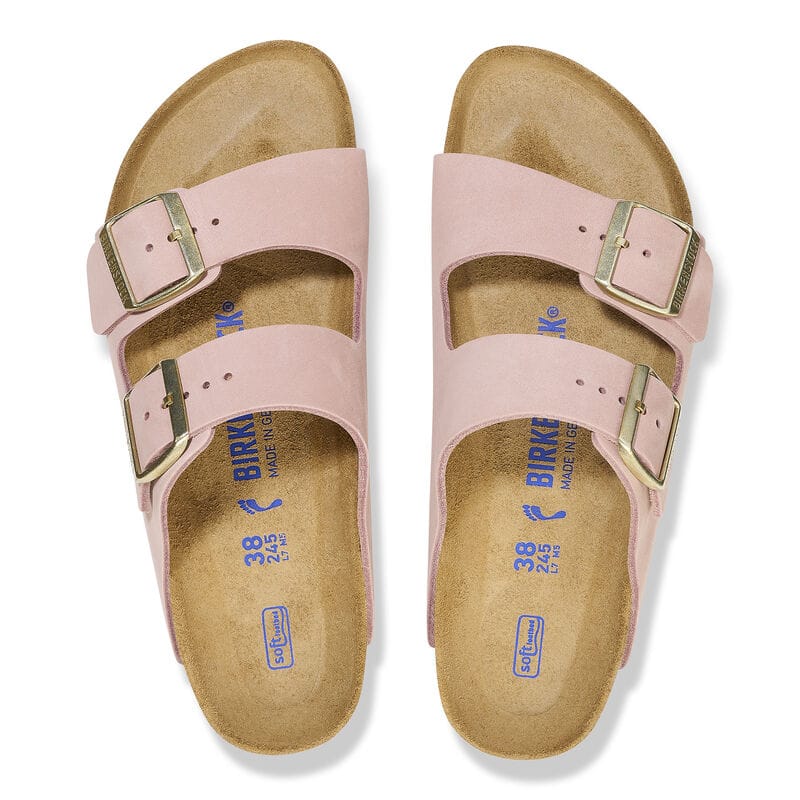 Birkenstock 165 Birkenstock Arizona SFB Nubuck Soft Pink Narrow
