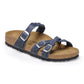 Birkenstock 165 Birkenstock Women's Franca Braided Sandal Navy Oiled Leather