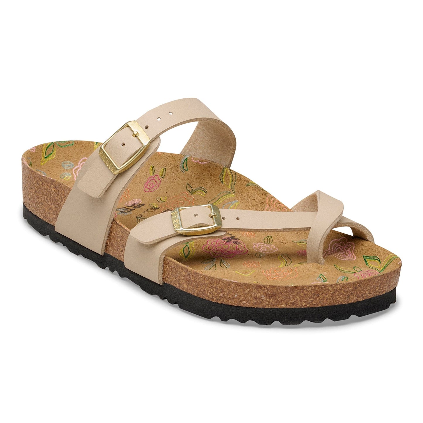 Birkenstock 165 Birkenstock Women's Mayari Birko-Flor Sandal Sandcastle Footed Print Regular