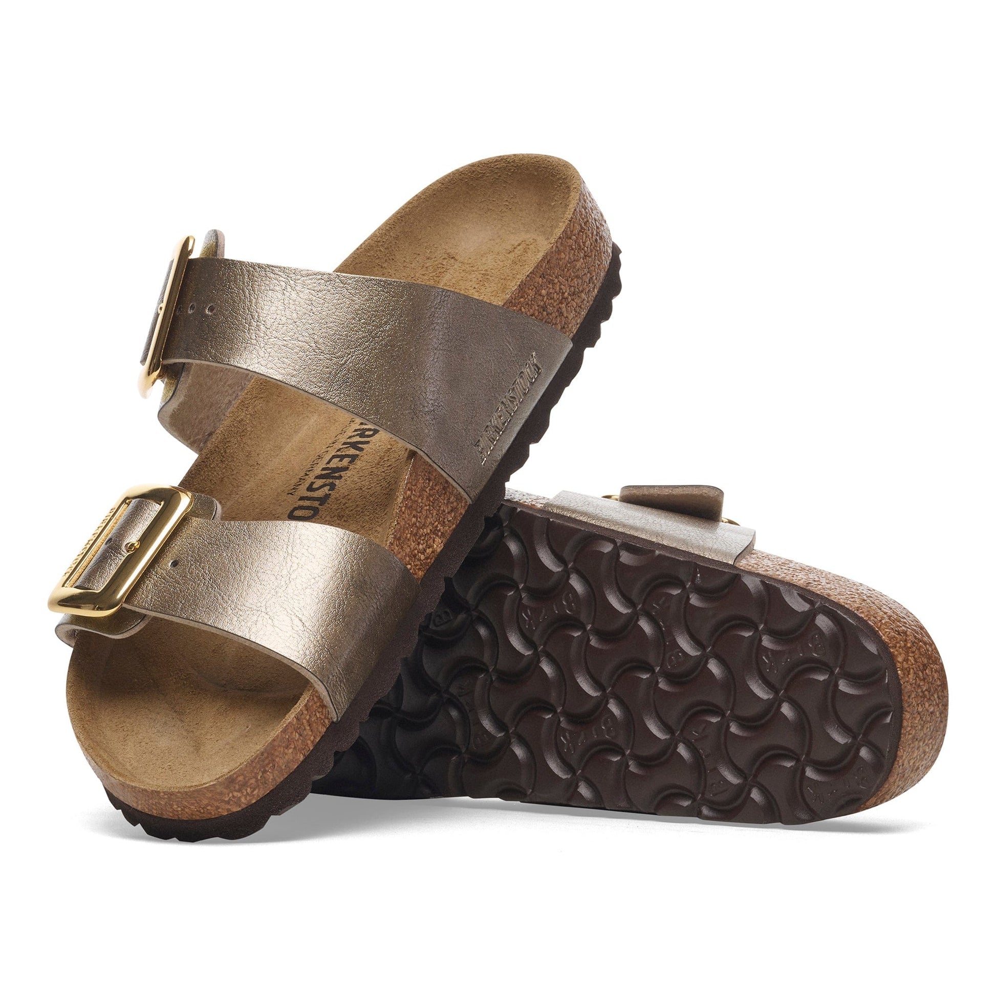 Birkenstock 165 Birkenstock Women's Sydney Luxe Buckle BF Sandal Graceful Taupe Narrow