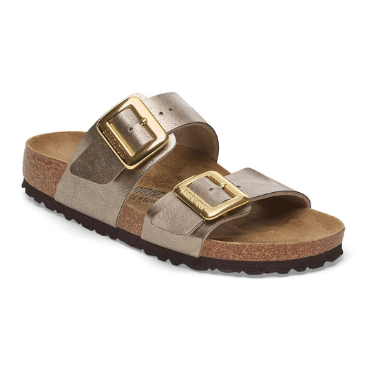 Birkenstock 165 Birkenstock Women's Sydney Luxe Buckle BF Sandal Graceful Taupe Narrow