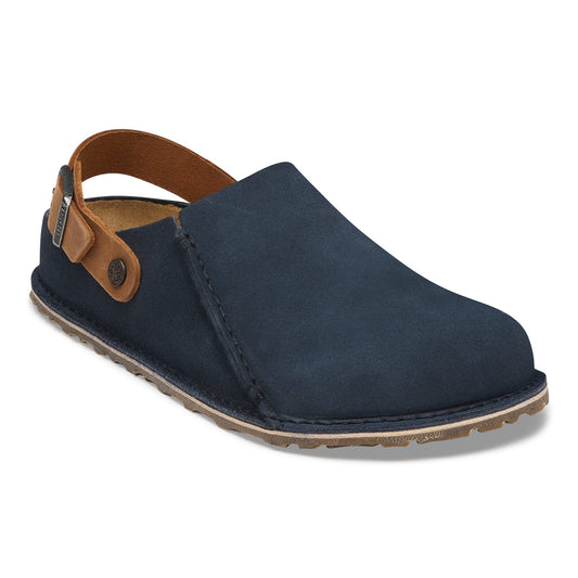 Birkenstock Men's Footwear > Casual Shoes Birkenstock Men's Lutry Premium Suede Suede Leather New Navy/Cognac Regular