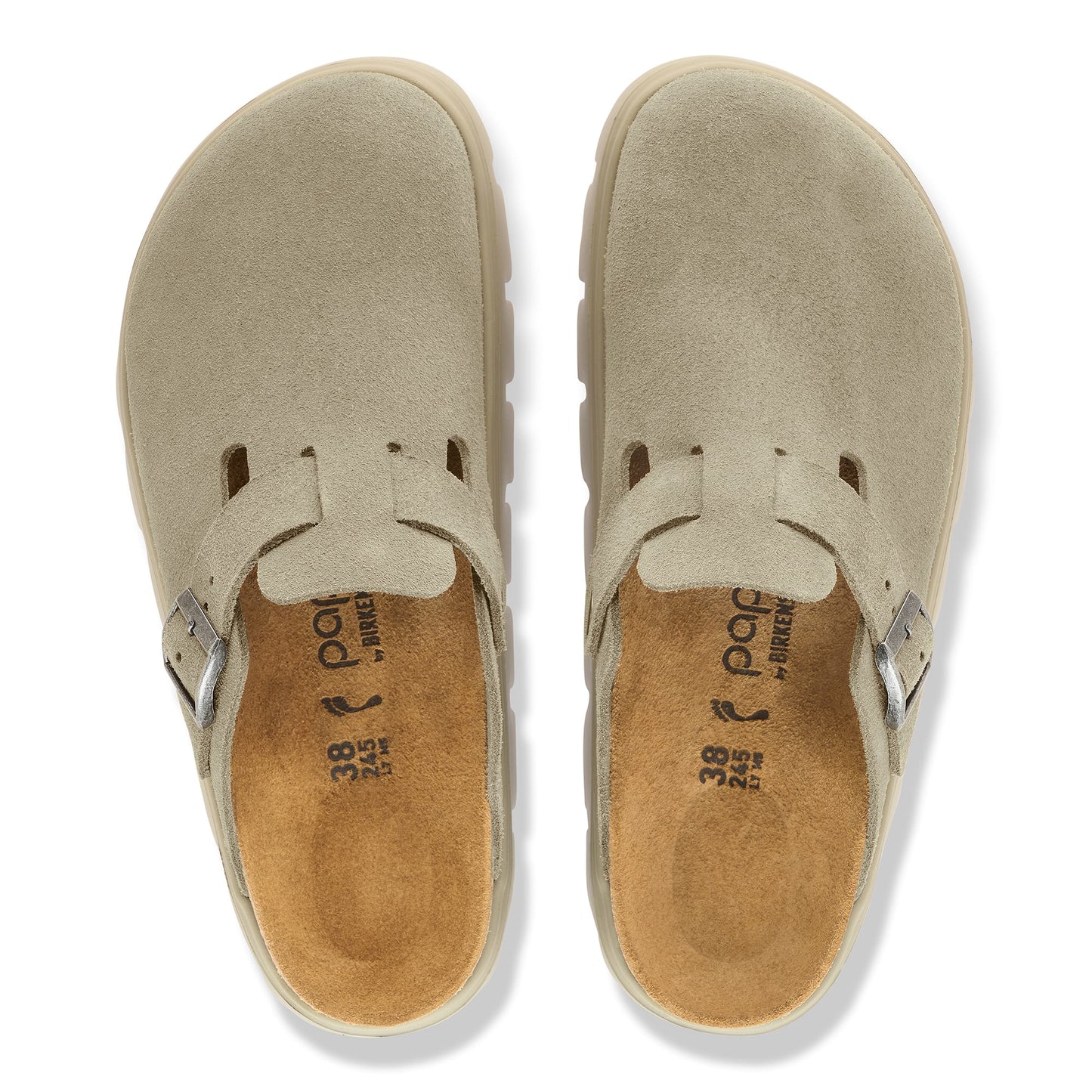 Birkenstock Women's Footwear > Casual Shoes Birkenstock Women's Boston Chunky Suede Leather Taupe Narrow