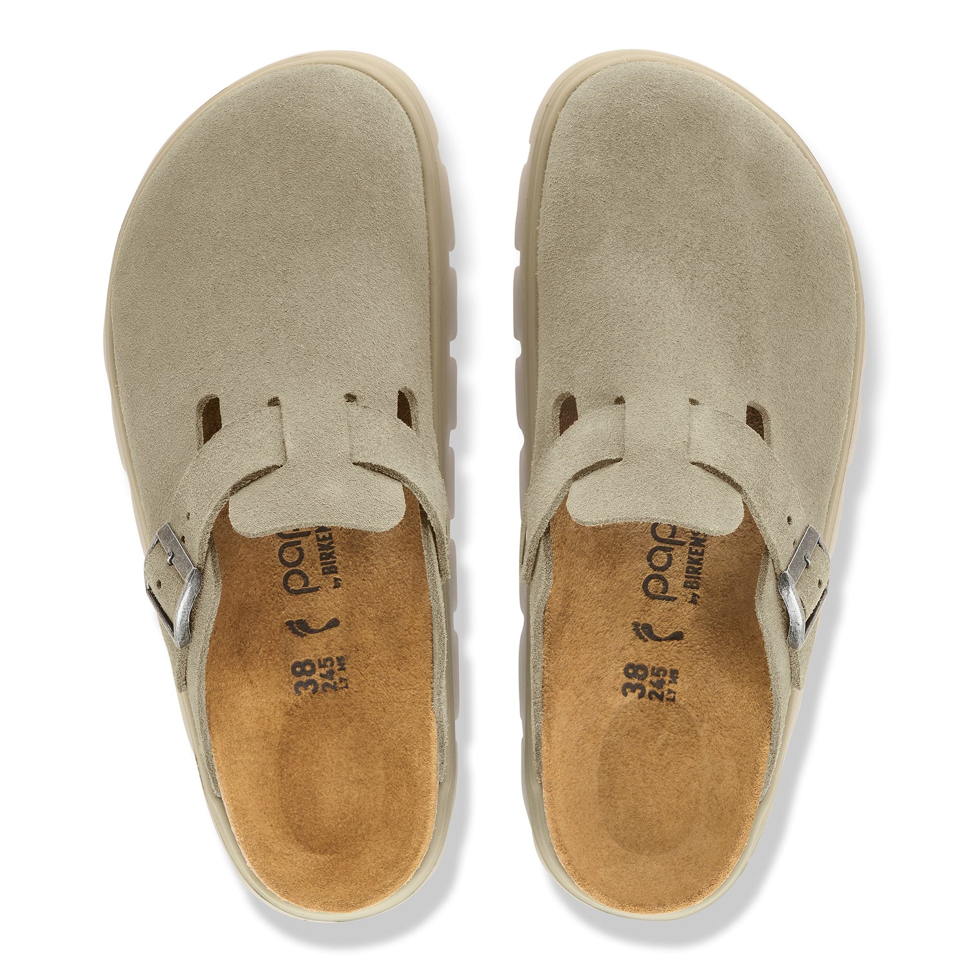 Birkenstock Women's Footwear > Casual Shoes Birkenstock Women's Boston Chunky Suede Leather Taupe Narrow
