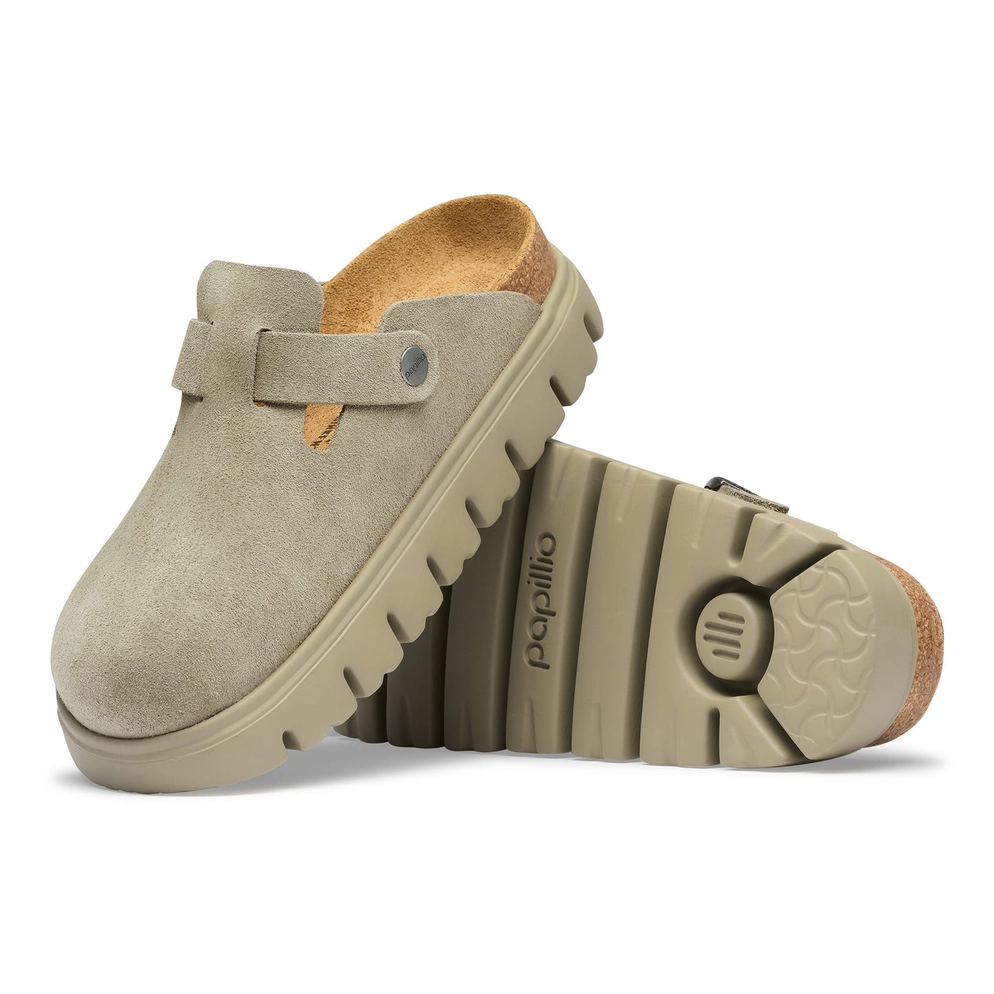 Birkenstock Women's Footwear > Casual Shoes Birkenstock Women's Boston Chunky Suede Leather Taupe Narrow