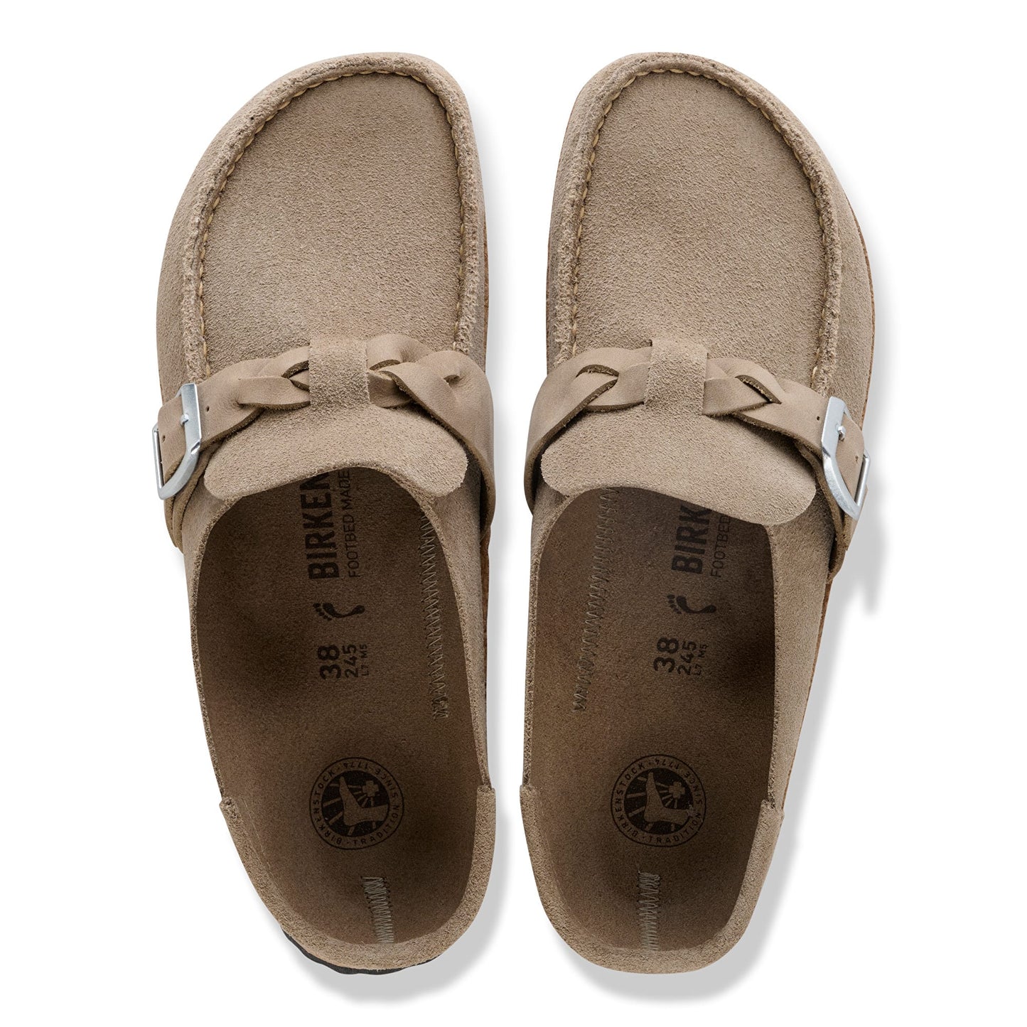 Birkenstock Women's Footwear > Casual Shoes Birkenstock Women's Buckley  Braided Suede Leather Taupe Narrow