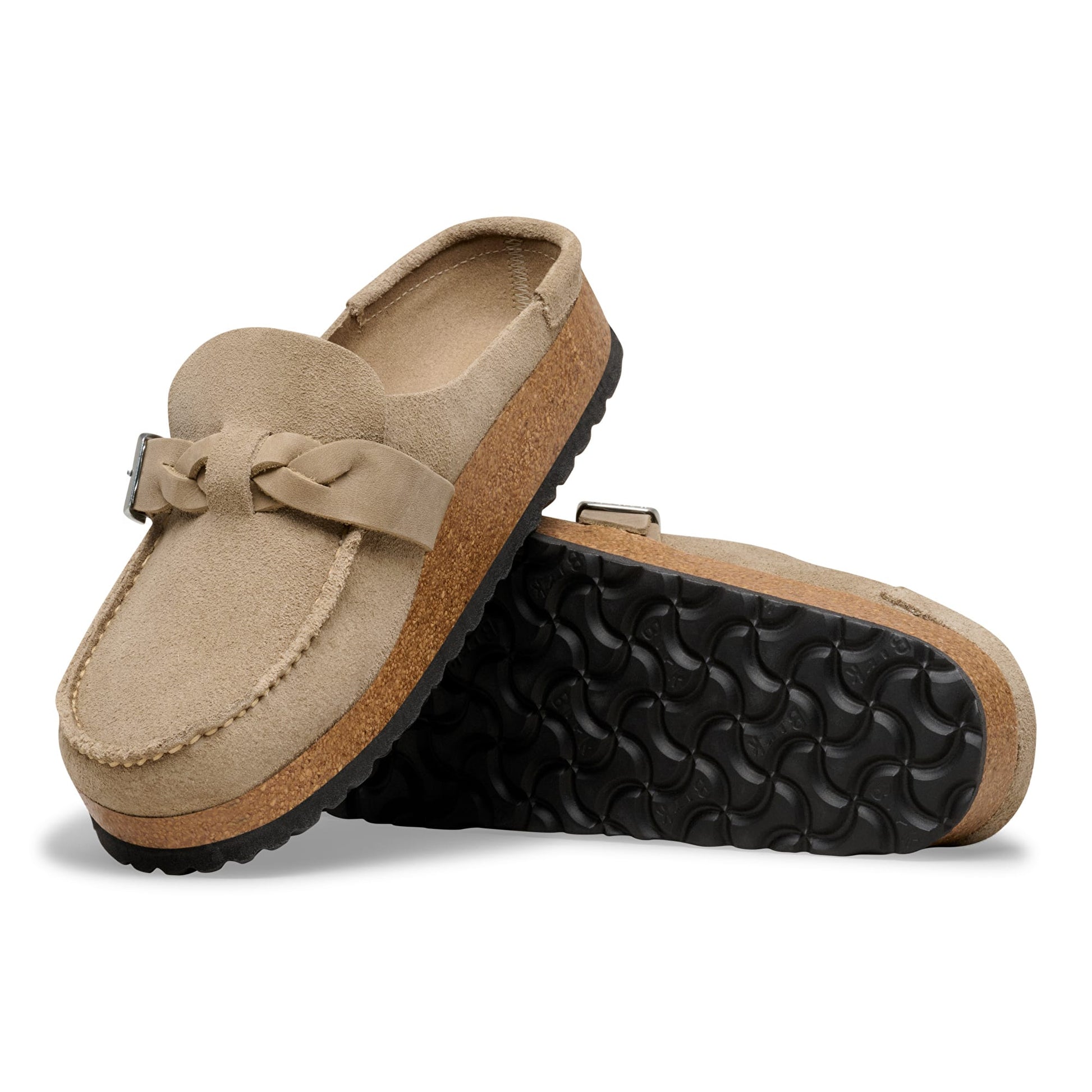 Birkenstock Women's Footwear > Casual Shoes Birkenstock Women's Buckley  Braided Suede Leather Taupe Narrow