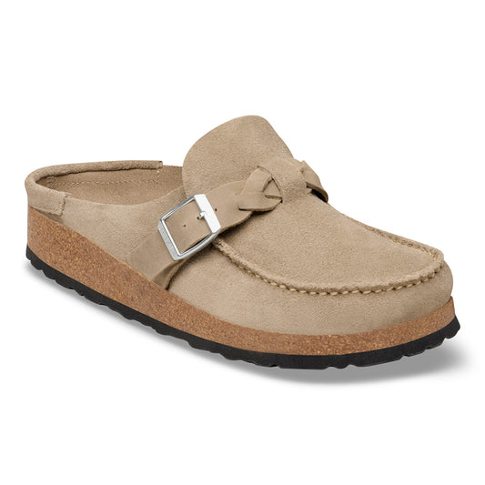 Birkenstock Women's Footwear > Casual Shoes Birkenstock Women's Buckley  Braided Suede Leather Taupe Narrow