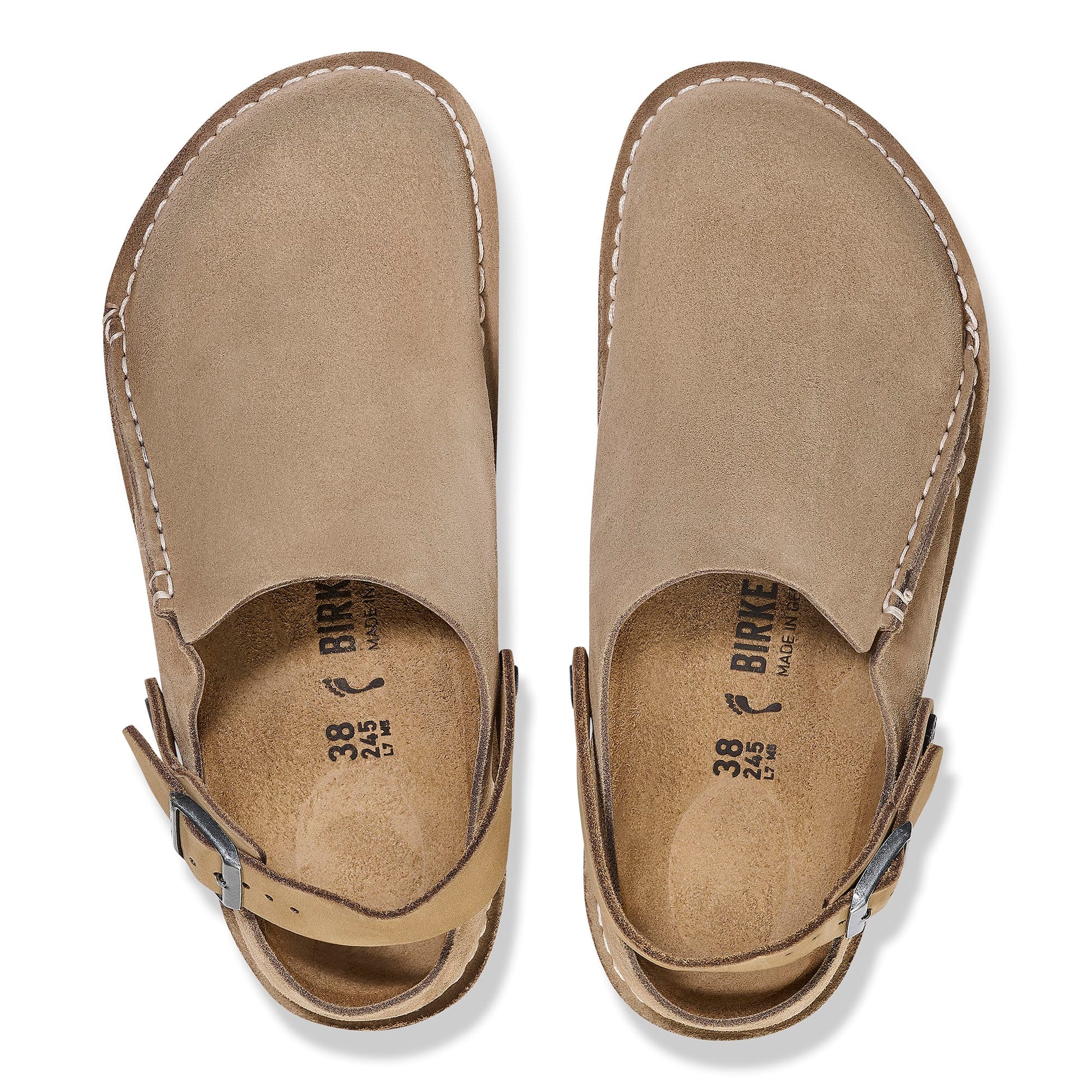 Birkenstock Women's Footwear > Casual Shoes Birkenstock Women's Lutry Premium Suede Suede Leather  Gray Taupe Narrow