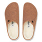 Birkenstock Women's Footwear > Slippers Birkenstock Women's Zermatt Shearling Wool Felt  Toffee Melange Narrow