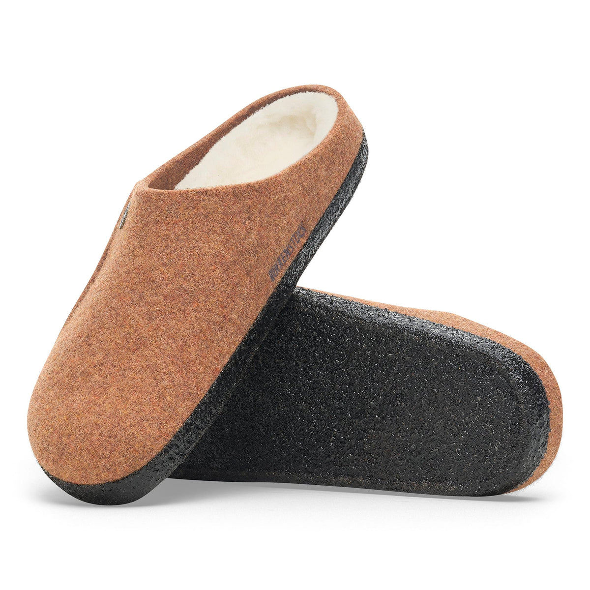 Birkenstock Women's Footwear > Slippers Birkenstock Women's Zermatt Shearling Wool Felt  Toffee Melange Narrow